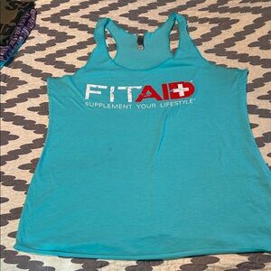 Women's Fitaid Blue Tank Top